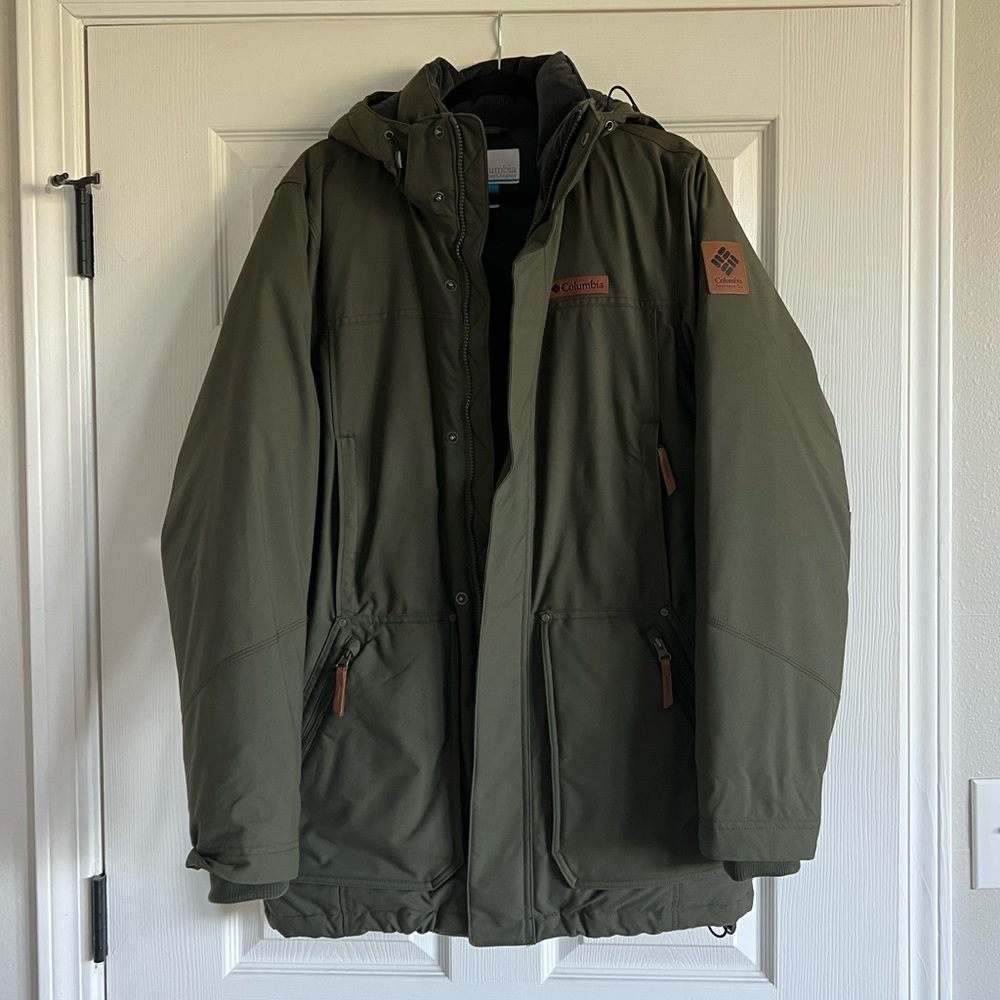 Columbia Men’s Down Feather Heavy Parka w/ Detachable Hood